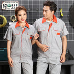 New Summer Work Clothing Set Men Women Thin Section Breathable Uniforms Factory Auto Workshop Service Repairmen Safety Coveralls