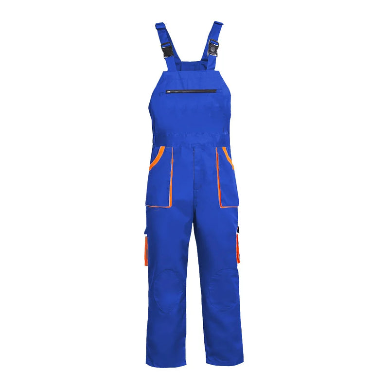 Bib Overalls Men's Work Clothes Plus Size Protective Coveralls Strap Jumpsuit Multi Pockets Uniform Work Dungarees Cargo Pants