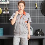 New Summer Work Clothing Set Men Women Thin Section Breathable Uniforms Factory Auto Workshop Service Repairmen Safety Coveralls