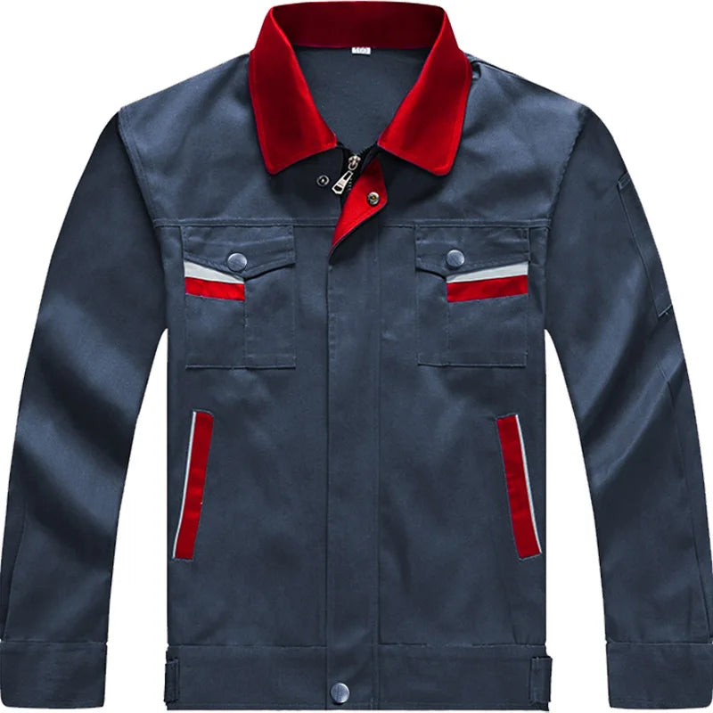 Work Uniforms Spring Wear-resistant Work Clothing men Long-sleeves Men Women Mechanical Auto Repair Reflective Working Coveralls