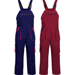 Bib Overalls Men's Work Clothes Plus Size Protective Coveralls Strap Jumpsuit Multi Pockets Uniform Work Dungarees Cargo Pants