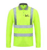 Long Sleeves Reflective T-shirt Road Traffic Protective Clothing Summer Men and Women Management Work Clothes Reflective Vest Outwear Hot