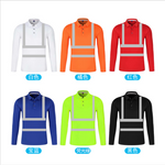 Lapel Stand Collar Quick-Drying Reflective Vest Construction Site Reflective Vest Reflective Work Clothes Long Sleeves Reflective Construction Worker's Clothes Long Sleeves Factory Clothing