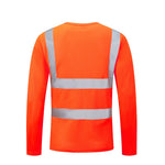 round Neck Reflective Quick Drying Clothes Sanitation Reflective Vest Reflective Work Clothes Long Sleeve Reflective Work Clothes Construction Safety Vest