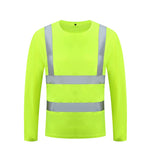 Long Sleeve Road Traffic Manager Reflective Vest T-shirt