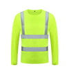 Long Sleeve Road Traffic Manager Reflective Vest T-shirt