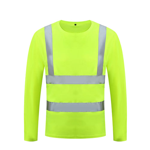 Long Sleeve Road Traffic Manager Reflective Vest T-shirt