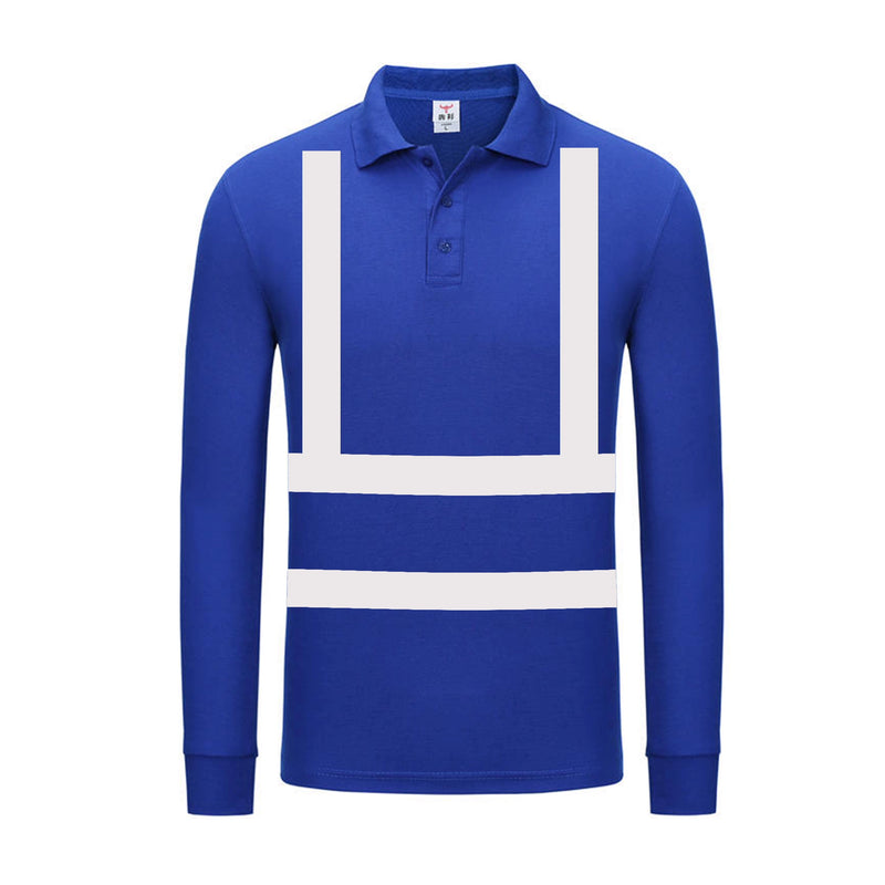 Reflective T-shirt Long Sleeve Traffic Protective Clothing Male and Female Managers Work Clothes Construction Site Engineering Building Workwear