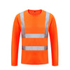 round Neck Reflective Quick Drying Clothes Sanitation Reflective Vest Reflective Work Clothes Long Sleeve Reflective Work Clothes Construction Safety Vest