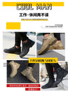 Labor Protection Shoes Men Camouflage Attack Shield and Anti-Stab Wear-Resistant Steel Toe Cap Soft Bottom Breathable High-Top Safety Work Women All Year Round Autumn and Winter