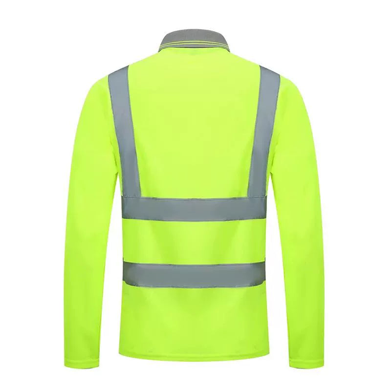 Long Sleeves Reflective T-shirt Road Traffic Protective Clothing Summer Men and Women Management Work Clothes Reflective Vest Outwear Hot