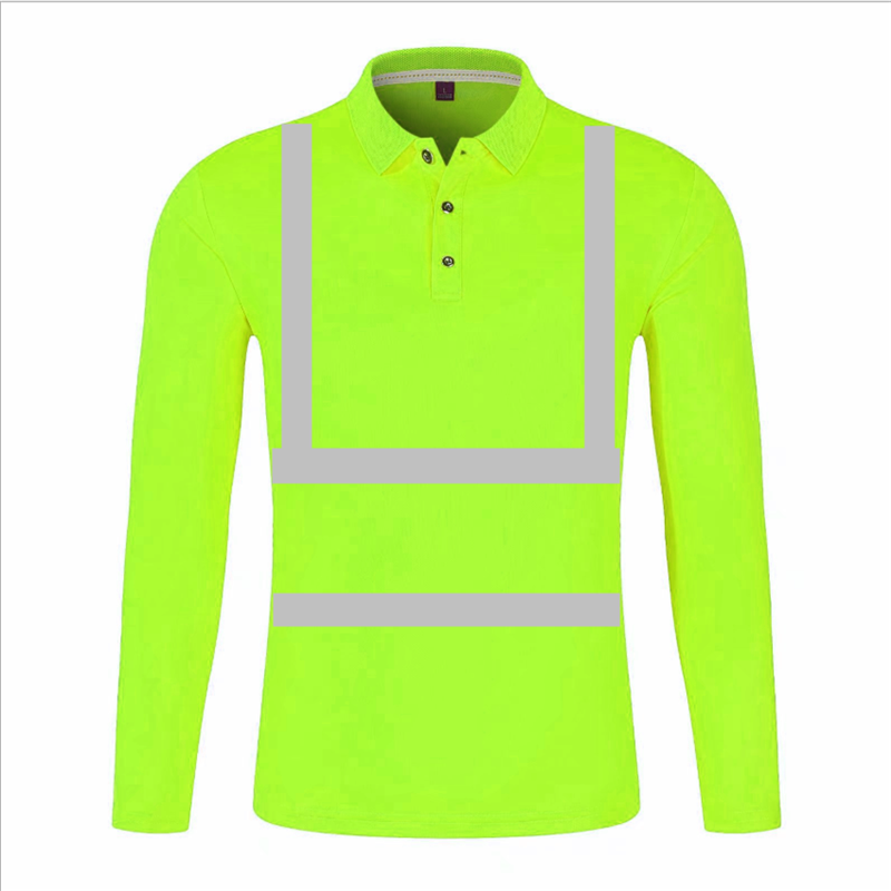 Lapel Stand Collar Quick-Drying Reflective Vest Construction Site Reflective Vest Reflective Work Clothes Long Sleeves Reflective Construction Worker's Clothes Long Sleeves Factory Clothing