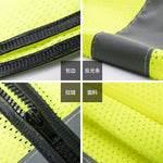 Zujie Reflective Work Uniform Breathable Construction Site Leader Fire Inspection Vest Vest Fluorescent Yellow Traffic Outwear