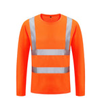 Long Sleeve Road Traffic Manager Reflective Vest T-shirt