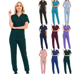 Pet Beauty Agency uniform nurse uniform medical uniform V-collar nursing frosted uniform salon SPA Women's suits suits s