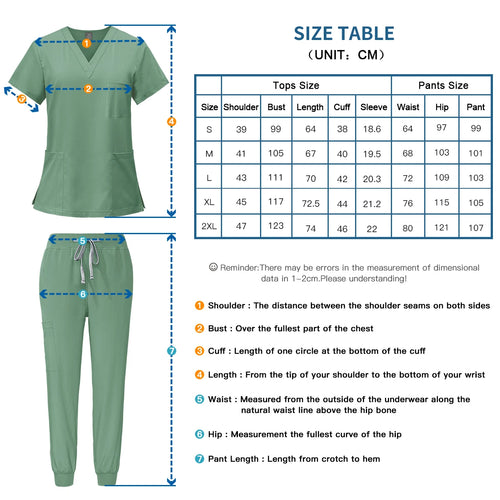 Slim Fit Medical Scrubs Uniform Women Scrub Sets Nursing Accessories Hospital Surgery Gowns Dental Clinic Beauty Salon Workwear