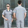 Summer Work Clothing Men's Short Sleeves Thin Worker Coveralls Workwear Labor Protection Clothing Tops Mechanic Repair Uniforms