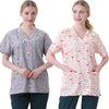 Nurse Uniforms Women Print Short Sleeve V-neck Scrubs Working Medical Blouse Overalls Uniforms Medical Nursing Spa Pet Dentistry