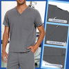 V Neck Scrub Top+doctor Pant Nursing Clothes S-3XL Medical Uniforms Men Short Sleeve Dentist Doctor Costume Nurse Tops and Pants