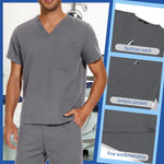 V Neck Scrub Top+doctor Pant Nursing Clothes S-3XL Medical Uniforms Men Short Sleeve Dentist Doctor Costume Nurse Tops and Pants