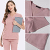 Wholesale Casual Short Sleeve V-neck Straight Sets Pharmacy Work Clothes Medical Nurse Uniform Scrubs Women Set Nursing Uniforms