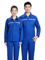 Summer 100% Cotton Work Clothing for men reflective stripe safety worker Coveralls mechanical repairman Labor Uniforms engineer