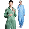 Unisex One-piece Coveralls Uniform Clean Clothes Hood Cleanroom Garments Clean Dust-proof Paint Static Clothing Work Protection