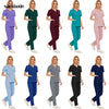 Scrubs Medical Uniforms Women Nurse Uniform Thin Breathable Medical Scrub Tops Elastic Scrubs Pants Doctor Workwear Spa Overalls