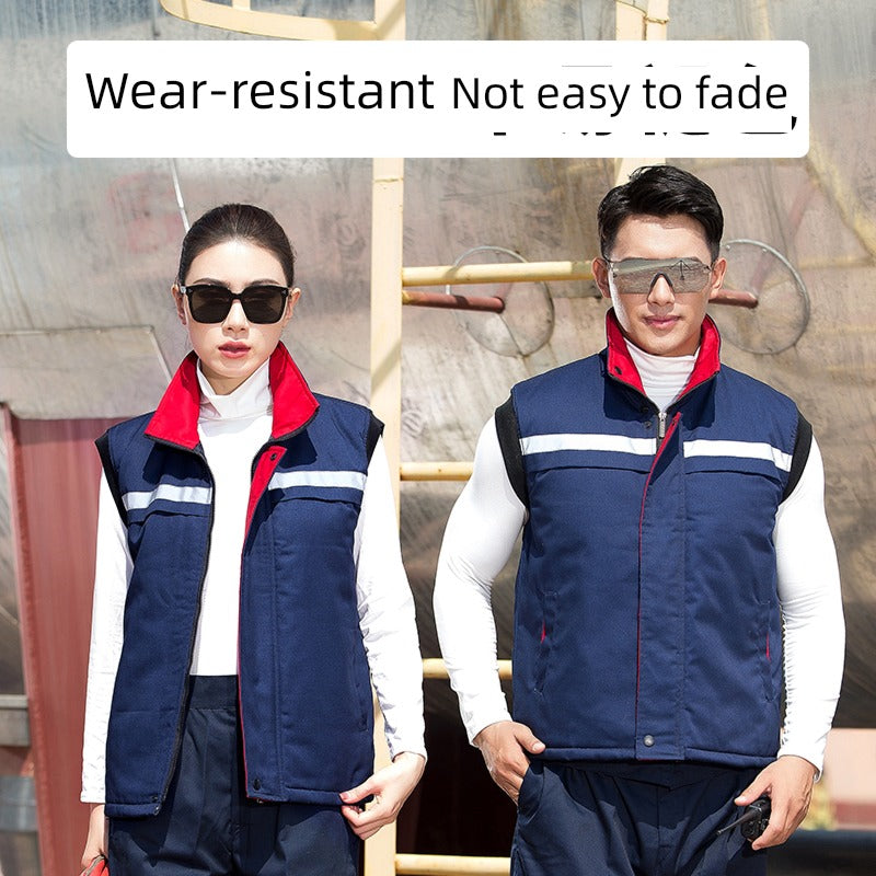 Winter Reflective Stripe Cold-Proof Work Clothes for Auto Repair Workshop