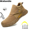 Waliantile Insulated Safety Boots For Men Non-slip Construction Working Shoes Puncture Proof Steel Toe Indestructible Work Boots