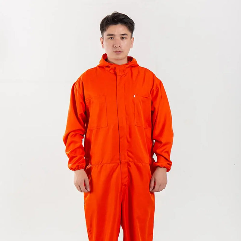 Work Jumpsuit Waterproof Elastic Cuff Multiple-Pockets Anti-static Polyester Long Sleeve Men Coveralls Work Uniform for Male