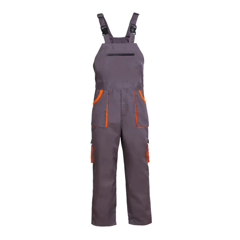 Bib Overalls Men Women Work Clothing Big Size Protective Coveralls Strap Trousers Jumpsuit Pockets Uniforms Sleeveless Bib Pants