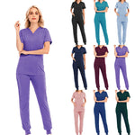 Pet Beauty Agency uniform nurse uniform medical uniform V-collar nursing frosted uniform salon SPA Women's suits suits s