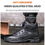 Rotary Buckle New Safety Boots Men Work Sneakers Indestructible Shoes Steel Toe Protective Anti-smash Anti-puncture Safety Shoes