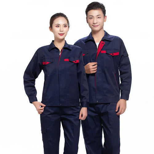 Durable Work Clothing Set Factory Workshop Uniforms Long Sleeves Auto Repairman Mechanical Engineer Working Coveralls Plus Size