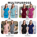 Women Scrubs set,zipper collar beauty clothes,high quality anti wrinkle medical uniforms,soft comfortable fashion nurse workwear