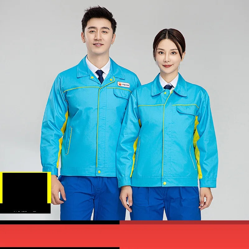 The Gas Station Anti -static Work Uniforms Service Electric Factory Worker Coveralls Fashion Durable Labor Protect Work Clothing