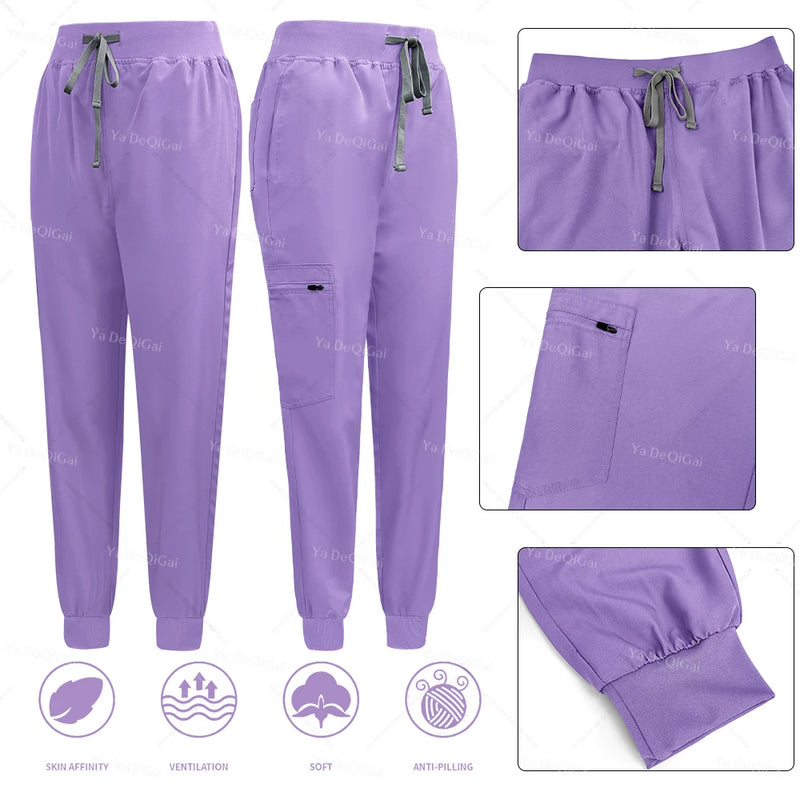 Slim Fit Medical Scrubs Uniform Women Scrub Sets Nursing Accessories Hospital Surgery Gowns Dental Clinic Beauty Salon Workwear