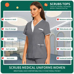 Pharmacist Dentist Veterinary Nurse New Tops Fashion Slim Beauty Salon Scrub Clothes Spa Uniform Pet Lab Blouse Medical Uniform