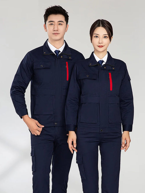 Multi Pockets Wear Resistant Work Clothing For Men Auto Repairman Workshop Uniforms Welding Suits Protection Worker Coveralls