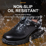 Insulation 6KV Black Leather Work Safety Shoes For Men Anti Smashing Steel Toe Cap Boots Non-slip Indestructible Male Footwear